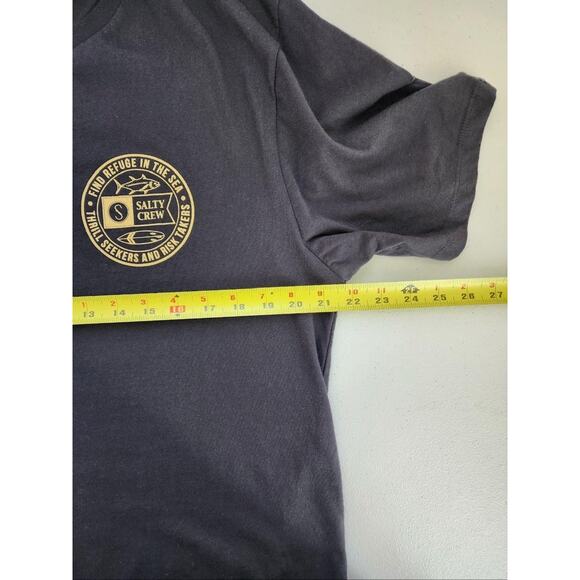 Salty Crew Shirt Mens XL Black Find Refuge In The Sea Graphic Cotton - Picture 3 of 9